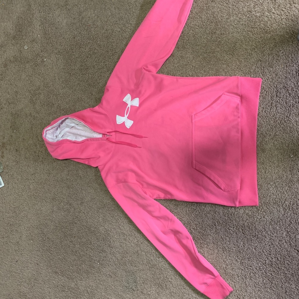 Pink under armour sweatshirt